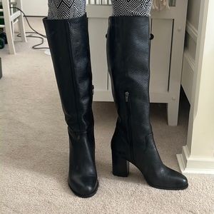 Via Spiga Black Knee High Leather Boots in Size 10